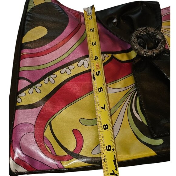 Millie Bags Multicolor Floral Print Handbag With Black Strap - Picture 4 of 16